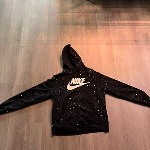 Nike hoody black splatter paint large
